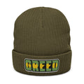 Greed™ Ribbed Knit Beanie