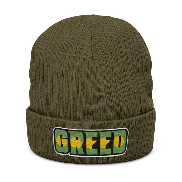 Greed™ Ribbed Knit Beanie