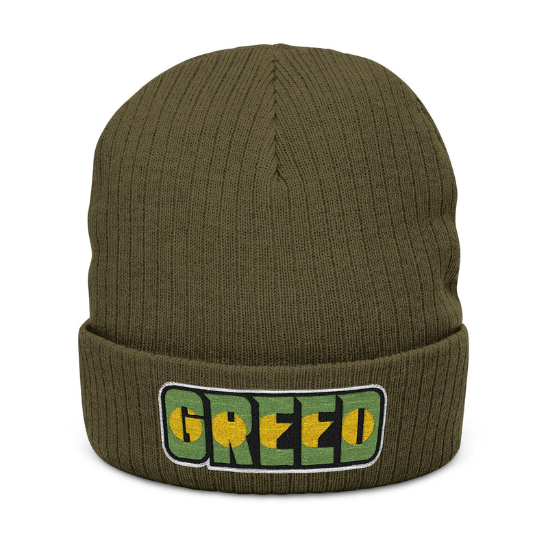 Greed™ Ribbed Knit Beanie
