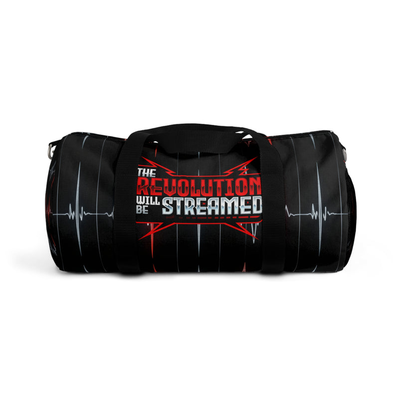 The Revolution Will Be Streamed™ Duffel Bag — Small (AOP)