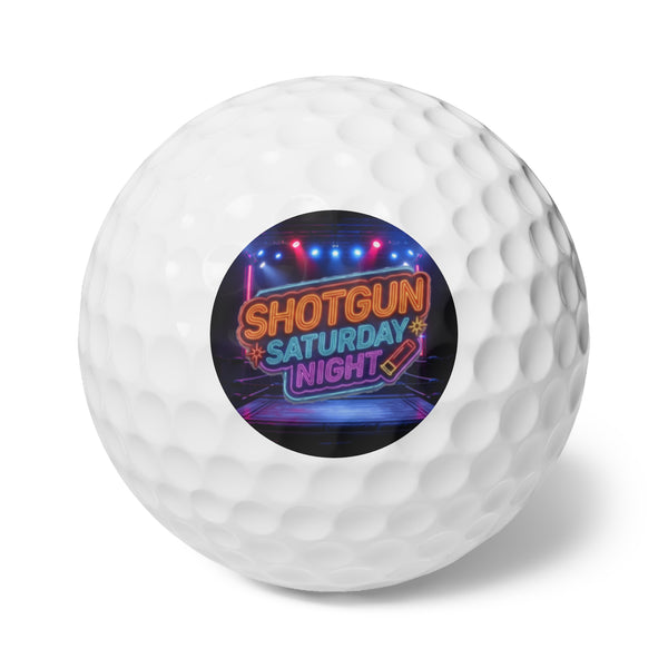 Shotgun Saturday Night™ Golf Balls, 6pcs