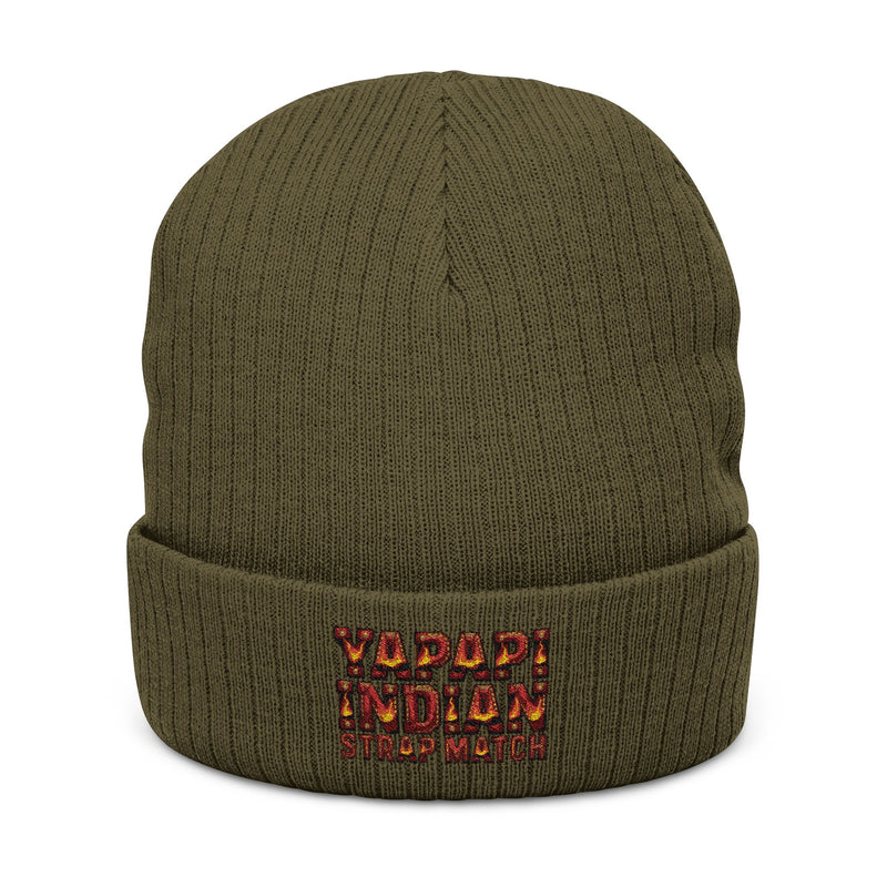 Yapapi Indian Strap Match™ Ribbed Knit Beanie
