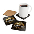 Ring of Fortune™ Corkwood Coaster Set