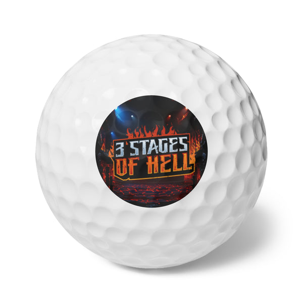 Three Stages of Hell™ Golf Balls, 6pcs