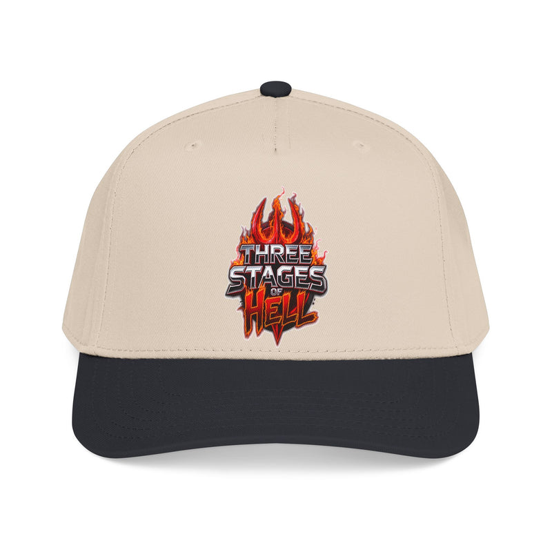 Three Stages of Hell™ Mid Profile Baseball Cap (Black / Natural)