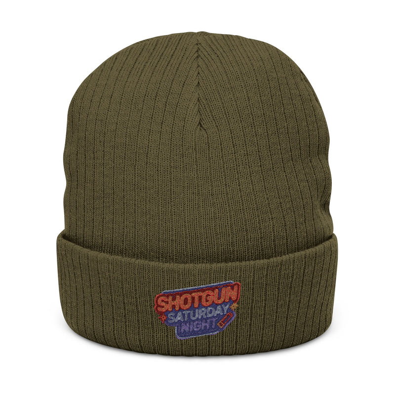 Shotgun Saturday Night™ Ribbed Knit Beanie