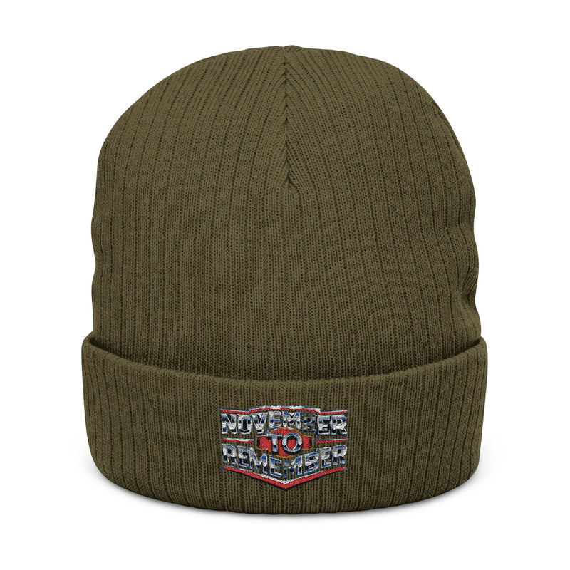 November to Remember™ Ribbed Knit Beanie