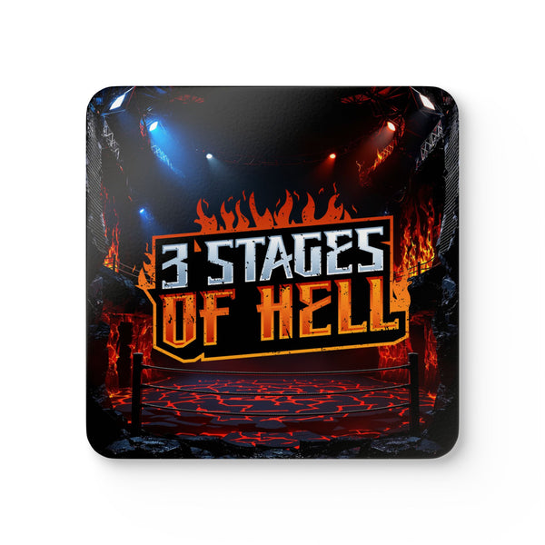 Three Stages of Hell™ Corkwood Coaster Set