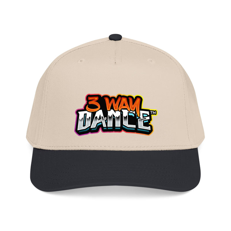 3 Way Dance™ Mid Profile Baseball Cap (Black / Natural)