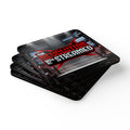 The Revolution Will Be Streamed™ Corkwood Coaster Set