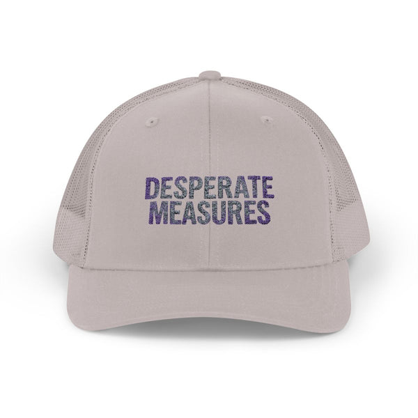 Desperate Measures™ Snapback Trucker Cap — grey — front