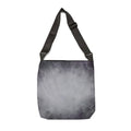 Desperate Measures™ Adjustable Tote Bag — 18-inch, silver-grey and charcoal AOP, back