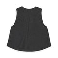 Event Horizon™ Crop Top — Dark Grey Heather, raised chest logo, back