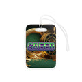 Greed™ Luggage Tags — gold vault background, back