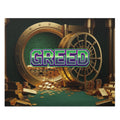 Greed™ Puzzle (120, 252, 500-Piece) — gold vault background, front