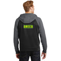 Greed™ varsity fleece full-zip — back print
