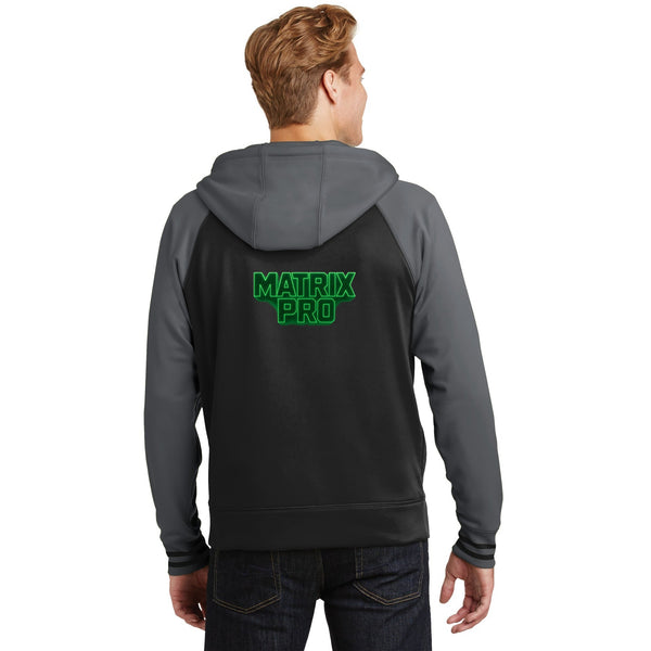 Matrix Pro™ varsity fleece full-zip — back print