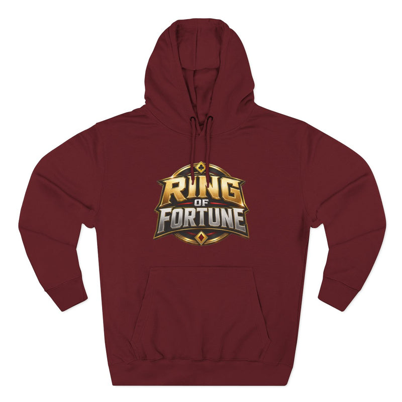 Ring of Fortune™ Burgundy Three-Panel Fleece Hoodie