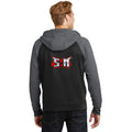 SIN™ varsity fleece full-zip — back print