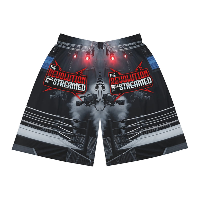The Revolution Will Be Streamed™ Basketball Shorts (AOP)