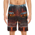 Three Stages of Hell™ Basketball Shorts (AOP)