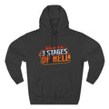 Three Stages of Hell™ Three-Panel Fleece Hoodie (Charcoal Heather)