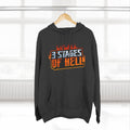 Three Stages of Hell™ Three-Panel Fleece Hoodie (Charcoal Heather)