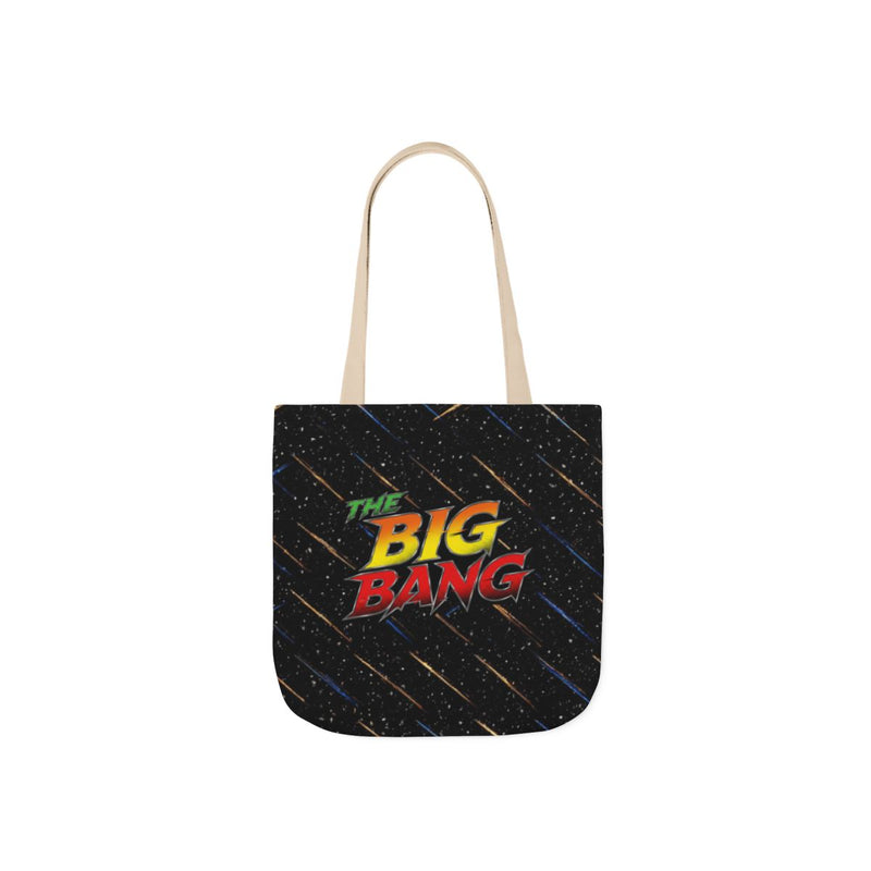 The Big Bang™ Canvas Tote Bag — all-over-print background, front