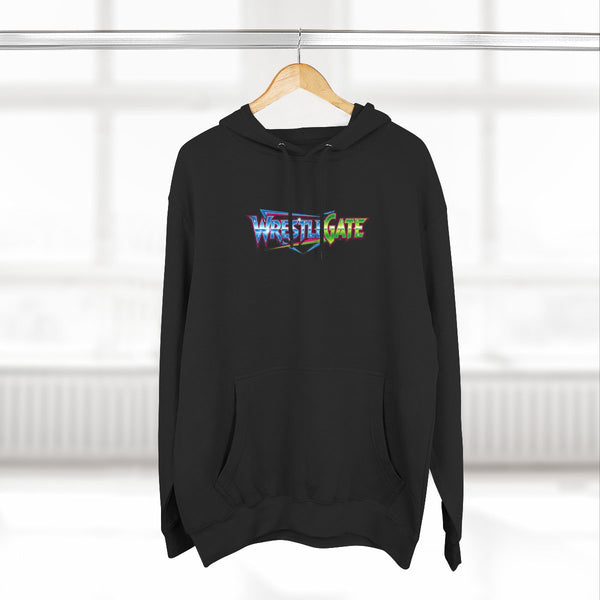 WrestleGate™ Three-Panel Fleece Hoodie — hanging