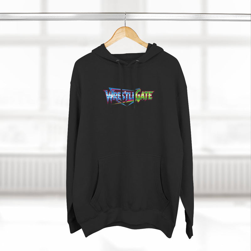WrestleGate™ Three-Panel Fleece Hoodie — hanging