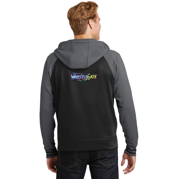 WrestleGate™ varsity fleece full-zip — back print